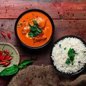 Chicken Thai Curry with Steam Rice