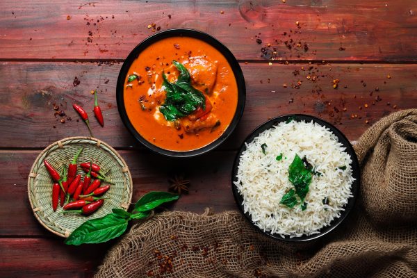 Chicken Thai Curry with Steam Rice